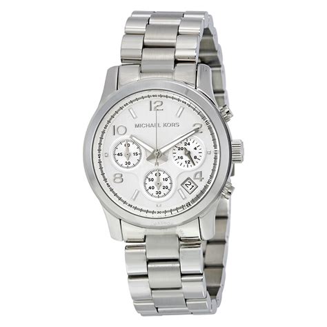 michael kors women's mk5076|michael kors silver runway.